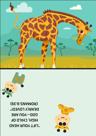 Free Unisex Greeting Card for Kids- Giraffe
