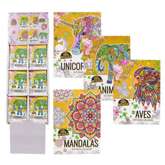 24-Page Adult Coloring Book – Assorted Animals & Nature Patterns 24 - Page Adult Coloring Book – Assorted Animals & Nature Patterns - Lion Wholesale