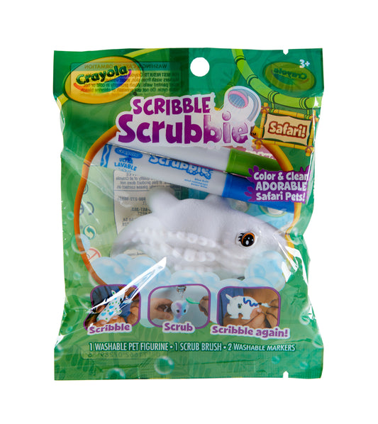 Scribble Scrubbie Safari Collection, 1 Ct. Grab Bag, Featuring 8 Unique Safari Animals