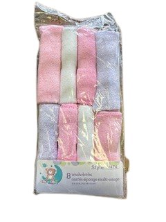 8 Pack of Baby Wash Cloths, Girls Colors - Lion Wholesale