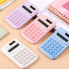 Mini Portable Calculator – Dual Power, 10-Digit Display Pink, blue, white and purple mini calculators