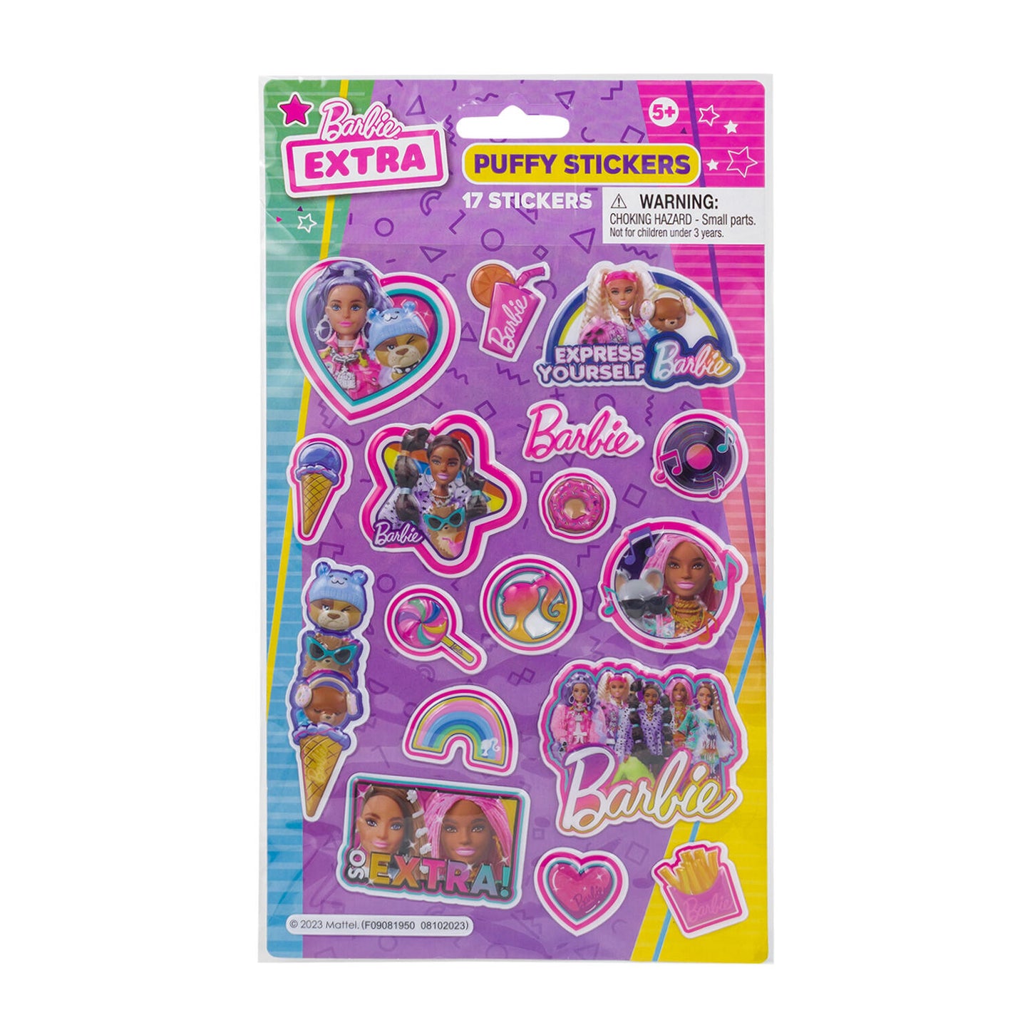 Fashion Doll Play & Sparkle Bundle (Barbie Brand Doll + Jewelry + Puffy Stickers) â Save 5%