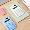 Mini Portable Calculator – Dual Power, 10-Digit Display Mini Portable Calculator, White and Blue, displayed