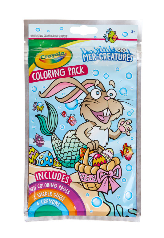 Crayola Mer-Creature Coloring Pack with Mer-Creatures.