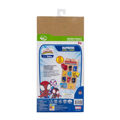 Marvel Spidey Learning Board– Numbers Marvel Spidey Learning Board packaging featuring colorful number graphics and Spidey characters for early math learning.