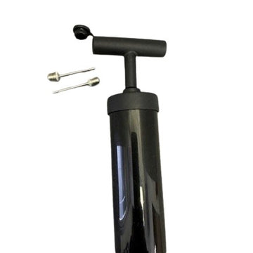 Black plastic air pump with two needles