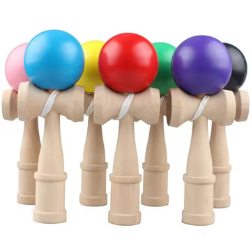 Classic Wooden Kendama Toy-Master Coordination and Focus(Actual colors may vary) - Lion Wholesale