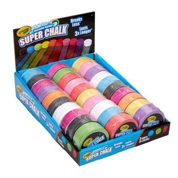 Crayola Super Chalk, Durable, Washable Sidewalk Chalk. Last 3x Longer & Fewer Breaks, 1Ct. - Lion Wholesale