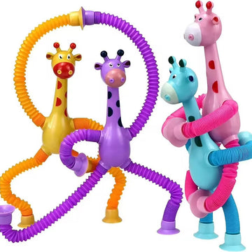 Light up Giraffe Pop Tubes - Flexible Tubes with LED Lights and Suction Cups(Coming in June-Pre-Order Now!) - Lion Wholesale