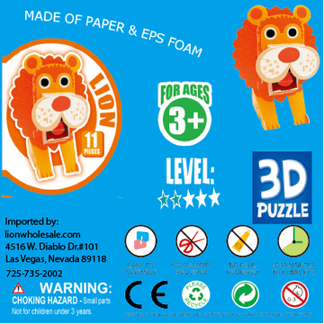 Lion 3D Puzzle - Lion Wholesale