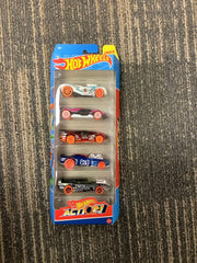 Mattel Hot Wheel 5 Pack 1:64 Scale Vehicles Randomly selected  from 3 Themes: HW City, X-Raycers & Track Pack(sold as 1-5 pack) Hot Wheels 5-pack of 1:64 scale cars, randomly selected from HW City, X-Raycers, or Track Pack. Great for collectors or kids.