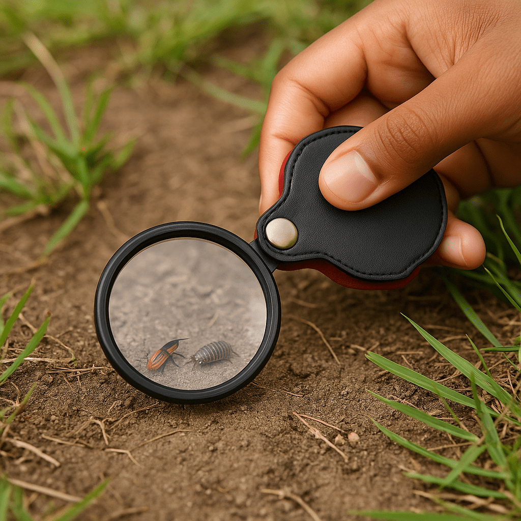 Pocket Magnifier – 2" Lens in Leather Case | Folding Handheld Magnifying Glass - Lion Wholesale
