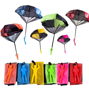 Sky Trooper Parachute Guys: 4-Inch Hand Throw Parachute Toys for Kids - Lion Wholesale