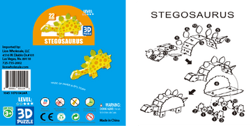 Stegosaurus 3D Puzzle - Lion Wholesale