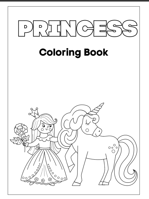 Free Princess Coloring Book PDF Printable
