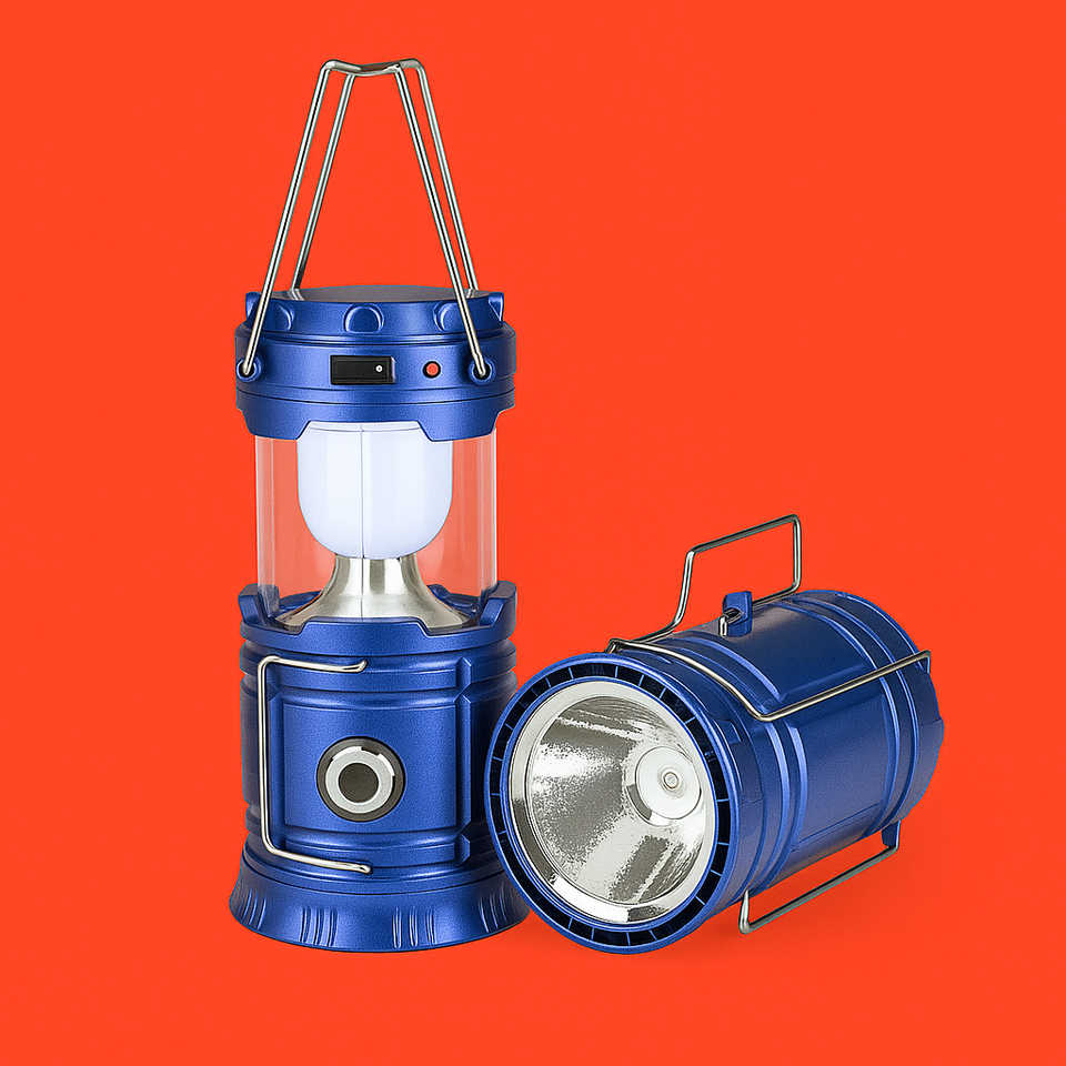 Solar Camping Lantern – Quick Start Instructions (Multilingual)