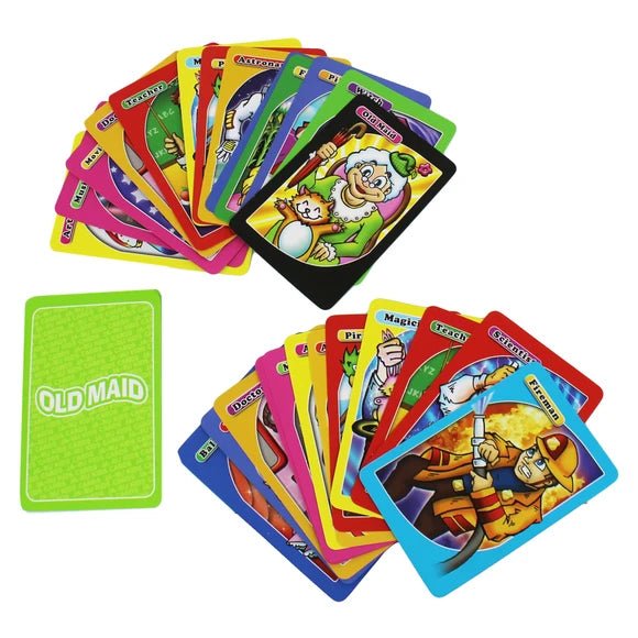 Instructions on how to play Classic Card Games: Old Maid, Crazy 8's, Hearts and Go Fish. - Lion Wholesale