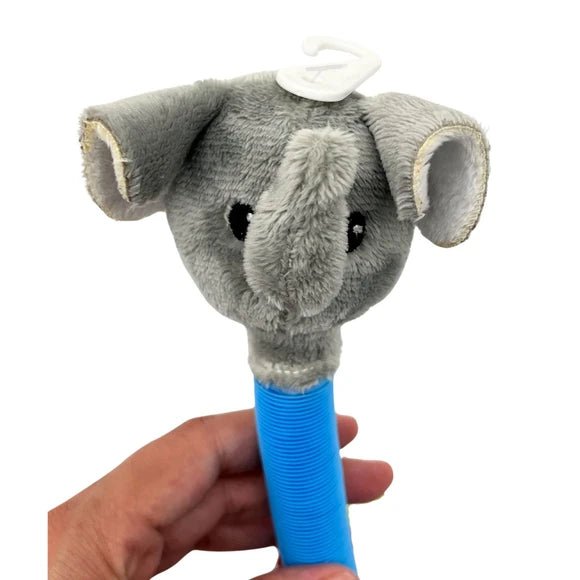 10" Elephant Pop Tube Sensory Plushie - Lion Wholesale