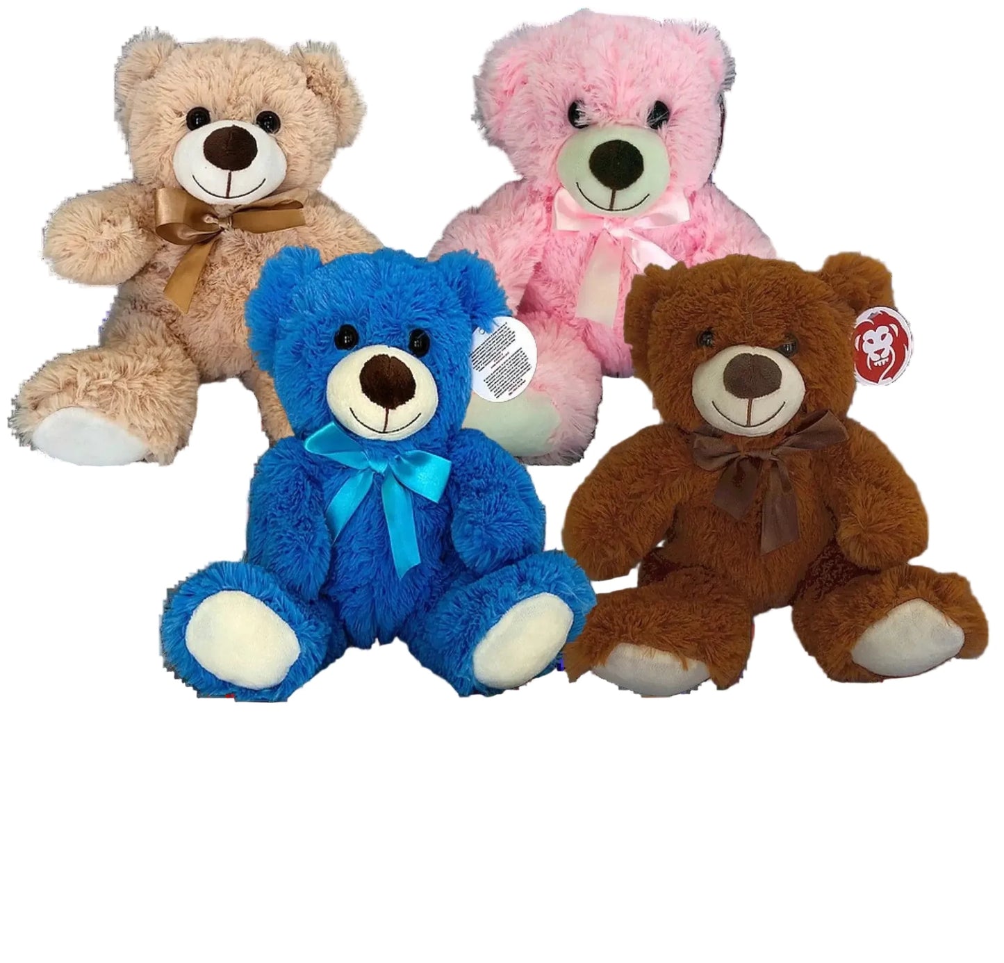11" Plush Teddy Bears Bundle –50 Pack Bulk Box-One Color - Lion Wholesale