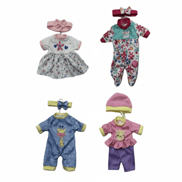 12" Baby Doll Clothing Set – Mix & Match |Sold Individually - Lion Wholesale