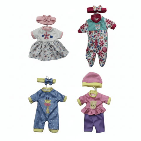 12" Baby Doll Clothing Set – Mix & Match |Sold Individually - Lion Wholesale