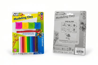 12-Color Modeling Clay Set with 5 Molds & Tools | Kids' Arts & Crafts - Lion Wholesale