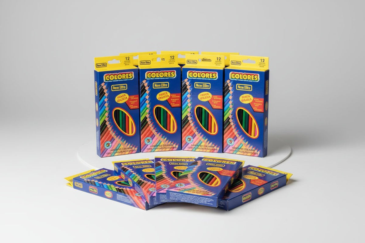 12 pack of 12 Premium Colored Pencils set (1 Fluorescent )– Grade A - Lion Wholesale