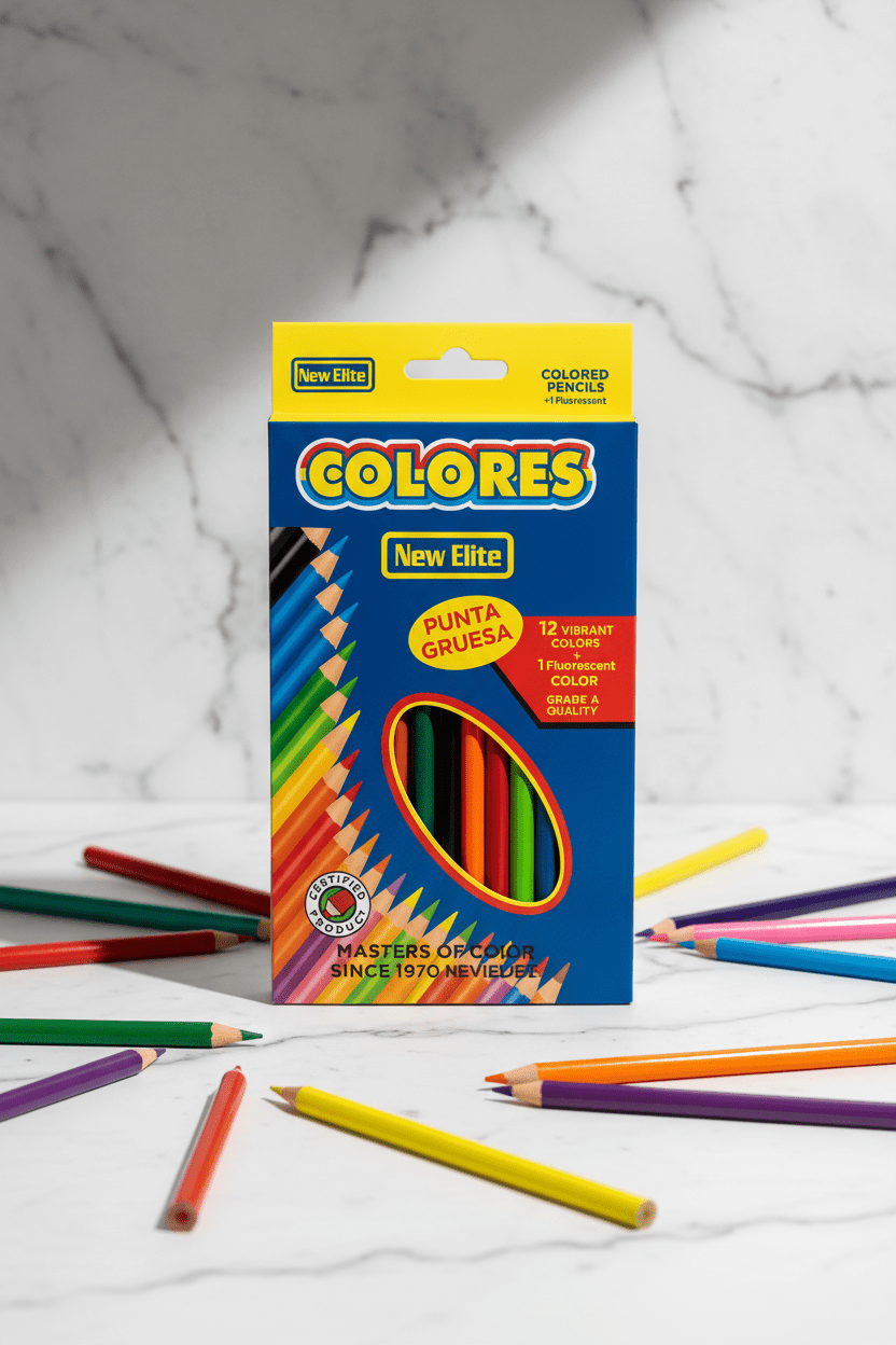 12 pack of 12 Premium Colored Pencils set (1 Fluorescent )– Grade A - Lion Wholesale