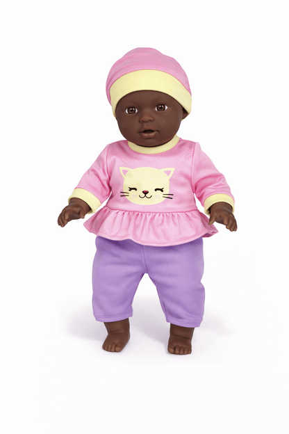 12" Soft - Body Baby Doll (Vinyl Head/Hands/Feet) – Assorted Outfit – Sold Individually - Lion Wholesale