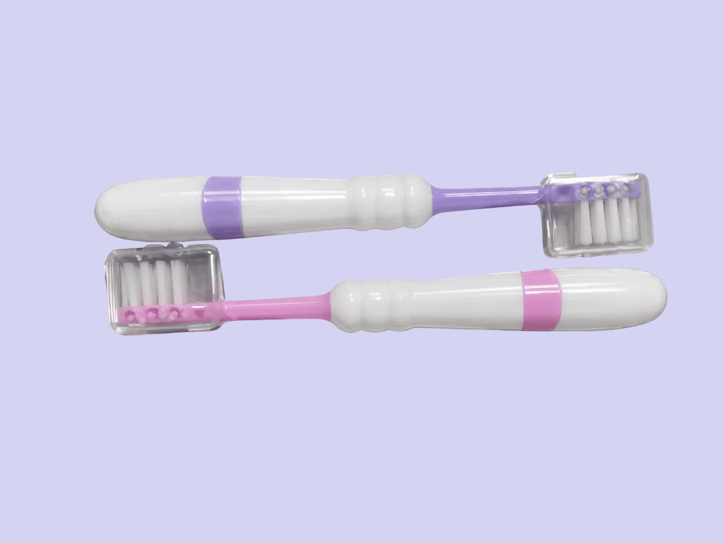 2 - Pack Soft Bristle Children's Toothbrush w/ Cap - Set | Assorted Colors - Lion Wholesale