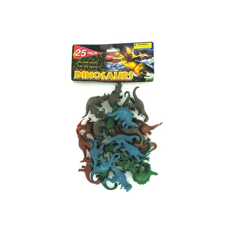 25-Piece Mini Toy Dinosaur Set | Shoebox Pretend-Play Gift