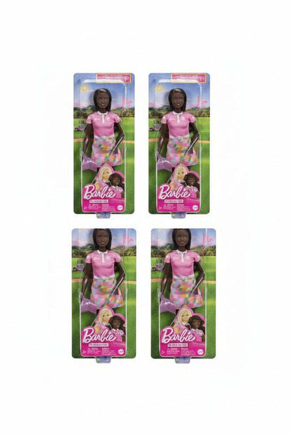 4 Pack Bundle of Barbie Golfer Fashion Doll with Golf Club & Visor - Lion Wholesale