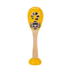 7.5" Lemur Maraca for Kids – Jungle Animal Musical Toy | Due May 23rd - Lion Wholesale