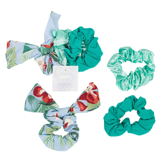 Scunci Collection Hair Scrunchies – 3-Piece Assorted No-Damage Set