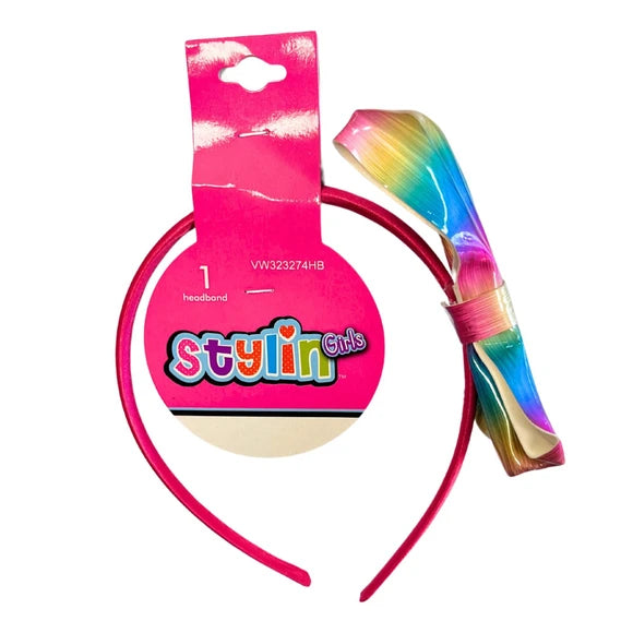 Stylin' Girls Headband with Rainbow Bow