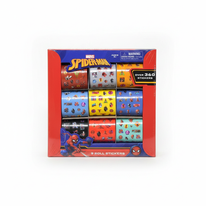 Spider-Man 9 Roll Sticker Box 9 rolls of stickers in box