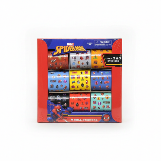 Spider-Man 9 Roll Sticker Box 9 rolls of stickers in box