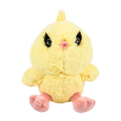 Che’Lashies Soft Stuffed Chick Plush toy, 9.5 inches, bright yellow fur, perfect for cuddling.