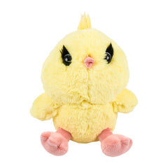 Che’Lashies Soft Stuffed Chick Plush toy, 9.5 inches, bright yellow fur, perfect for cuddling.