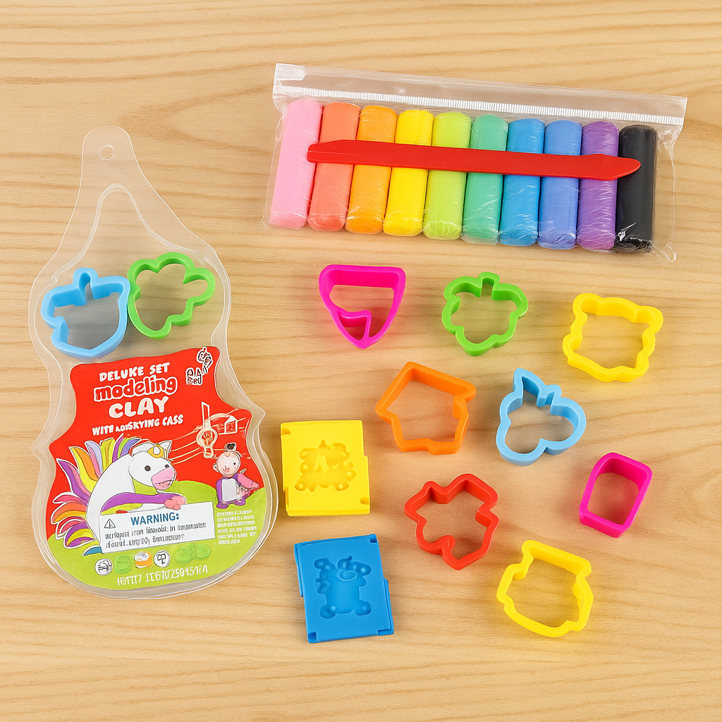 Modeling Clay Deluxe Set with Carrying Case – Molds, Stamps & Tools