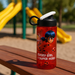 Miraculous Ladybug Kids Water Bottle – 16.5 oz BPA Free Leak-Resistant Flip-Top Bottle