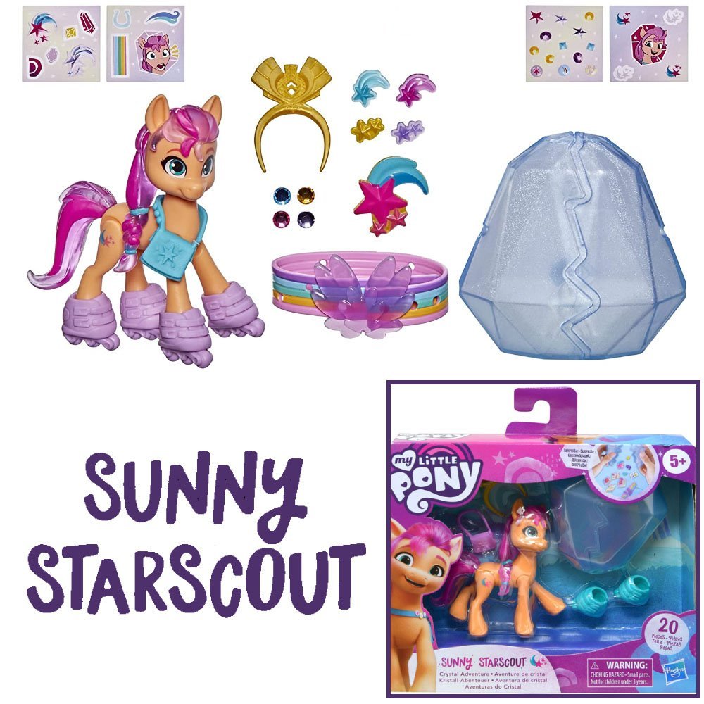 My Little Pony Sunny Starscout toy set with packaging on a white background