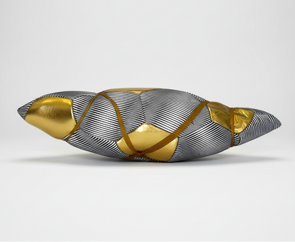 Gold and silver wrapped ball design