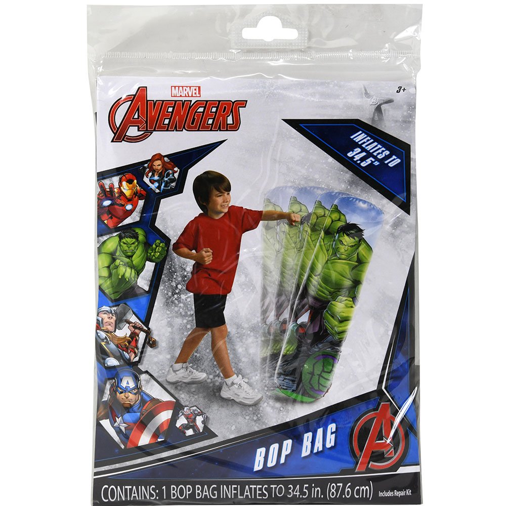 Marvel Avengers Hulk Inflatable Bop Bag – 34.5" Punching Bag Toy with Weighted Base