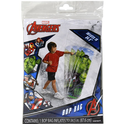 Marvel Avengers Hulk Inflatable Bop Bag – 34.5" Punching Bag Toy with Weighted Base