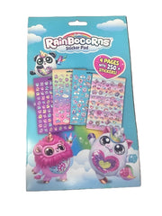 Pack of Rainbow Boccon's stickers with cartoon characters on a white background