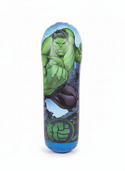 Green Hulk superhero bop bag with white background
