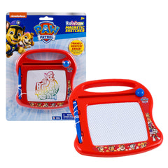 Paw Patrol Rainbow Magnetic Sketcher with crayon and packaging on a white background