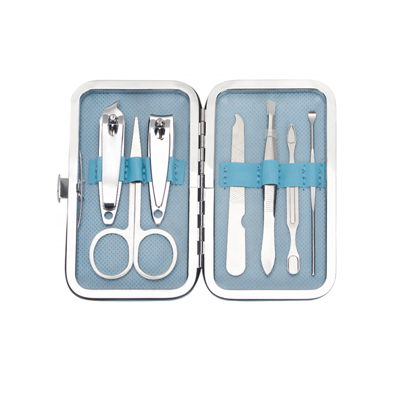 Nail Care Manicure Set 7Pc Stainless Steel Mani-Pedi Set| Sold Individually in Assorted Colors
