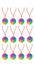 12 pack of octagon bubble snap fidget necklaces